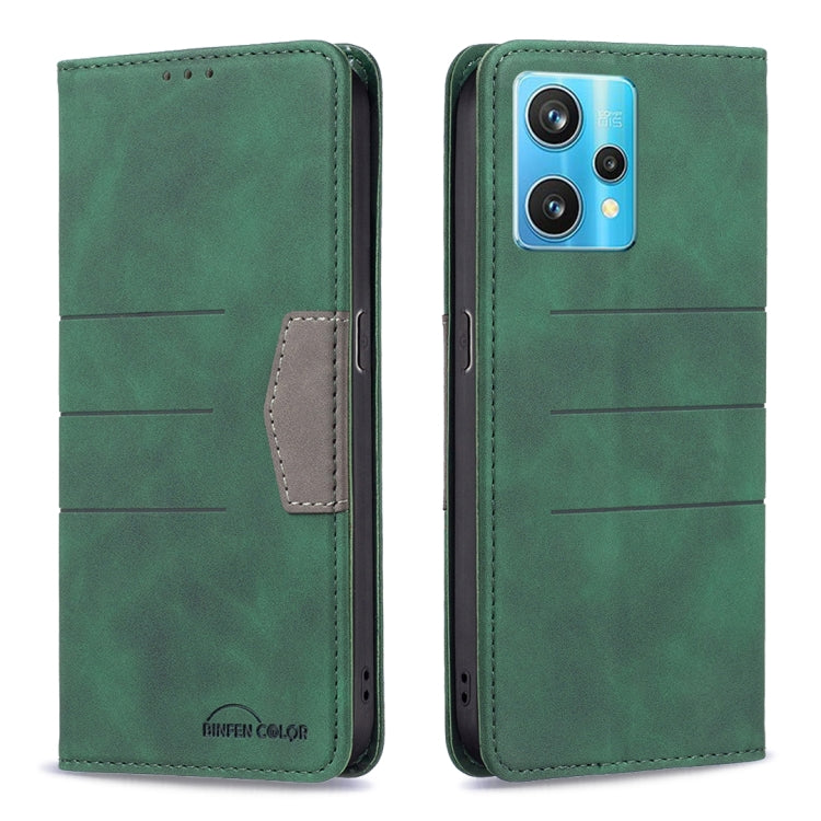 Magnetic leather phone case, green with magnetic flip and camera cutout