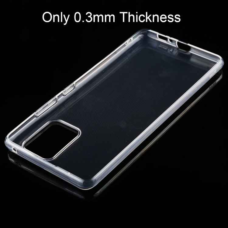 Ultra-thin transparent TPU case for phone, side buttons and port cutouts