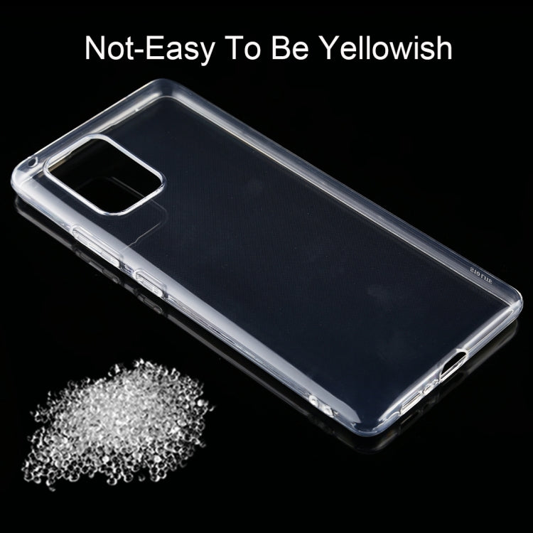 Clear transparent TPU phone case with camera cutout and side button openings