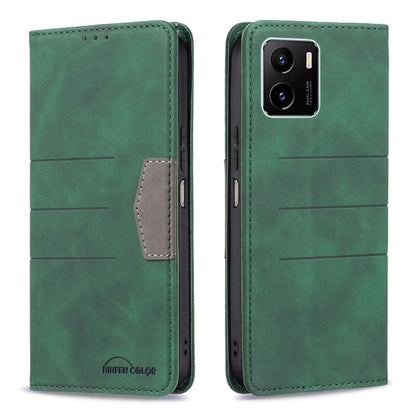 Magnetic leather phone case with card slot, green folio with flap and camera cutout