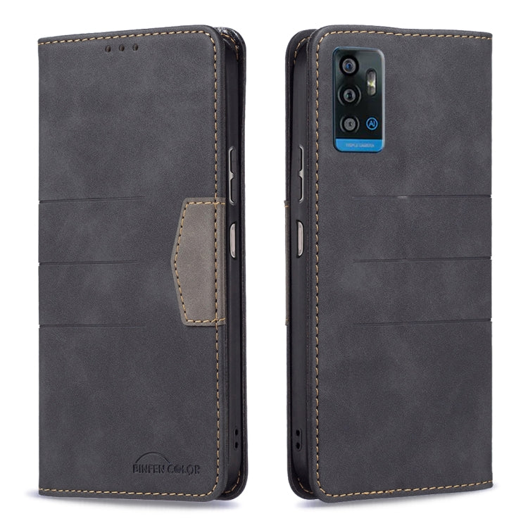 Magnetic leather phone case with card slot, dark gray folio with magnetic snap and camera cutout