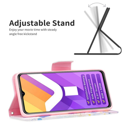 Butterfly floral leather flip phone case for vivo Y15s with stand viewing cover