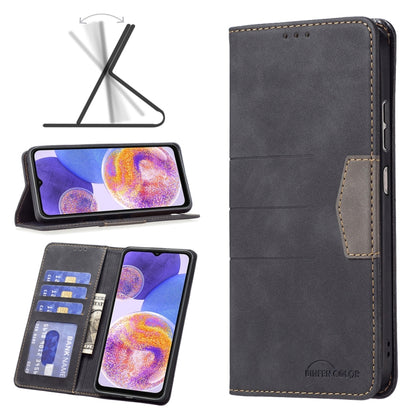 Charcoal dark leather folio phone case with magnetic closure, card slots, and kickstand
