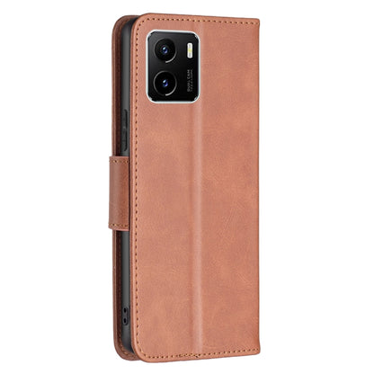 Brown flip leather phone case with visible camera cutout