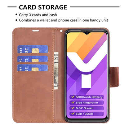 Brown flip leather phone case with card slots and wallet-style design