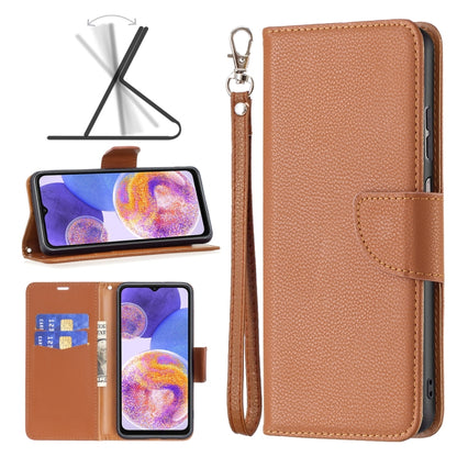 Textured brown leather folio phone case with flip cover, card holder and wrist strap