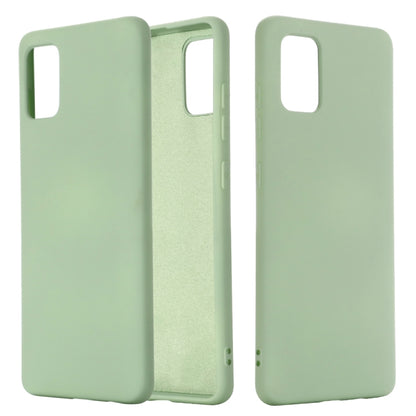 Liquid silicone phone case, full coverage, shockproof design with cutouts (mint green).