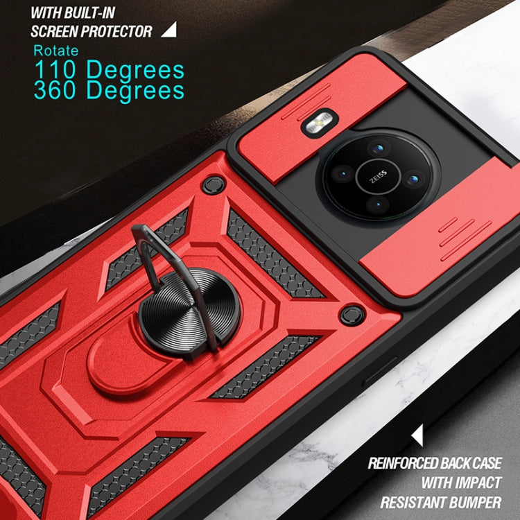 Nokia X100 sliding phone case, red/black with camera cover and rugged bumper