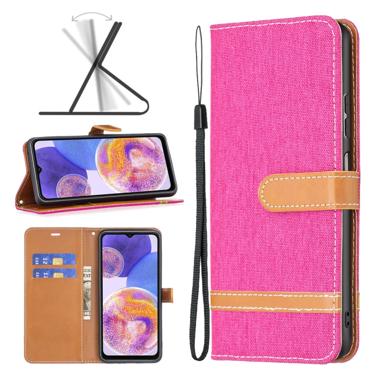 Pink textured wallet phone case with wrist strap and tan stitched side band