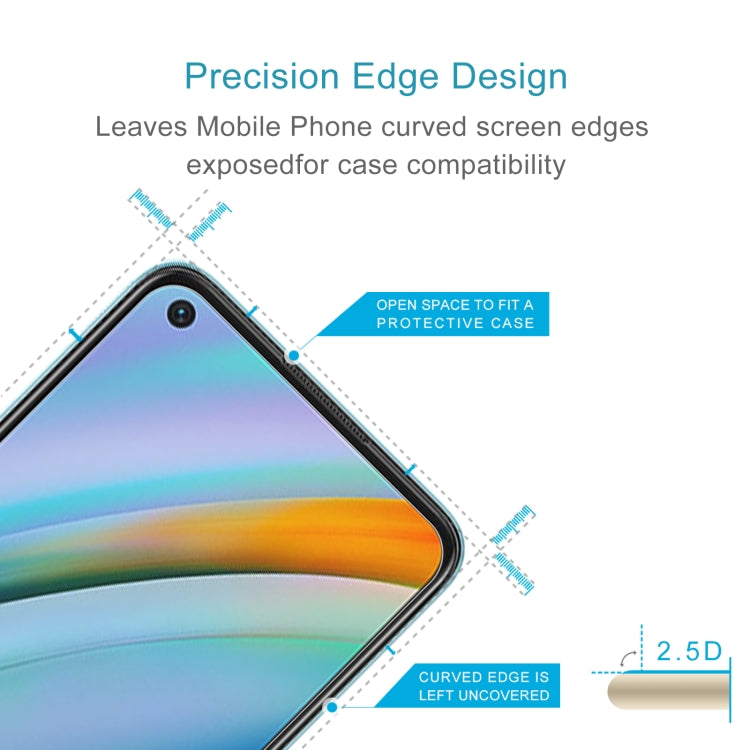 2.5D tempered glass screen protector with curved edge design for case compatibility