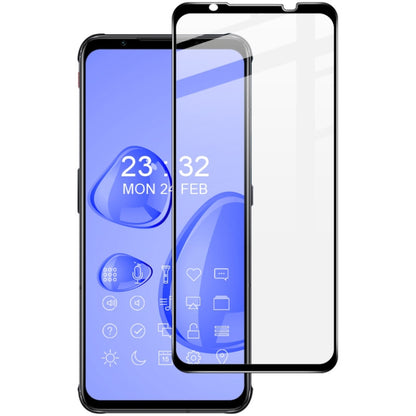 Full-screen tempered glass screen protector film with clear cover and black frame