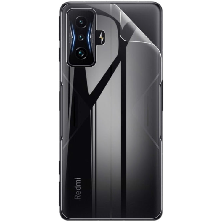 Curved hydrogel phone back protector film, transparent overlay fitted on smartphone rear