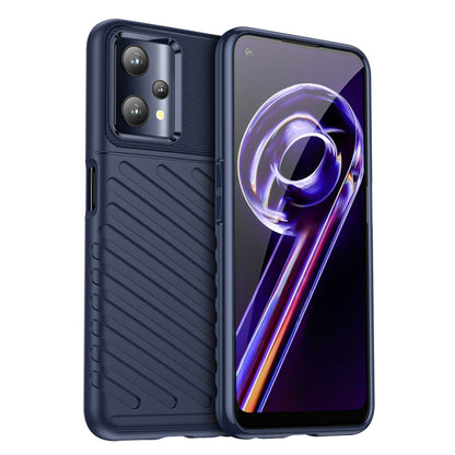Blue shockproof TPU phone case with raised edges and textured grip, for OPPO Realme phones