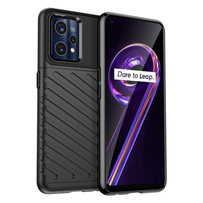 Black shockproof TPU phone case with textured finish and camera protection bezel