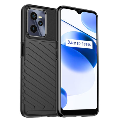 Black TPU phone case with shockproof bumper, textured back, camera cutouts