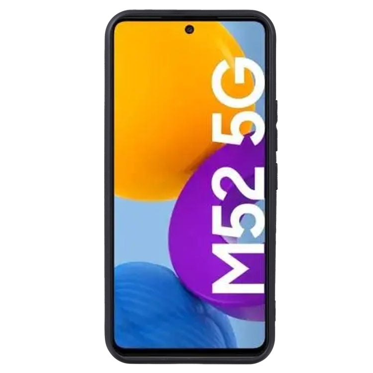 Black TPU phone case with slim profile and front cutout for Samsung Galaxy M53