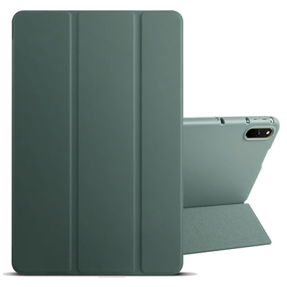 Dark blue three-fold folio tablet case with stand, side camera cutout