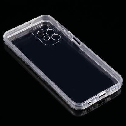 Clear TPU phone case front cover with camera ring cutouts and raised edge protection