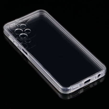 Clear TPU phone case angled view with camera cutout and side button openings