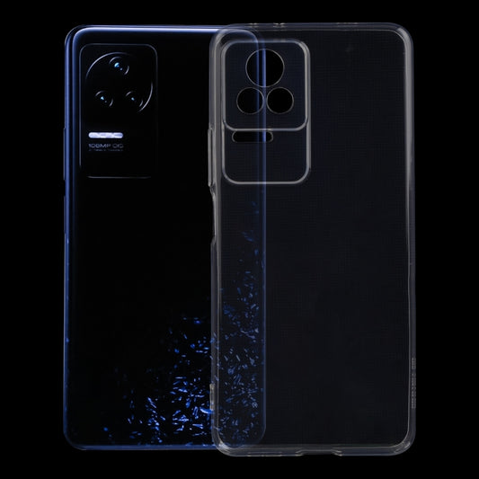 Ultra-thin transparent TPU phone case with camera cutout, protective cover on front and back.