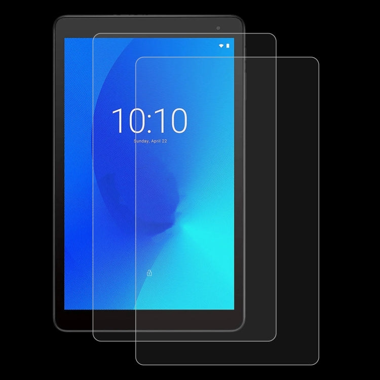 Tablet tempered glass screen protector set, 2-pack, clear 9H coverage