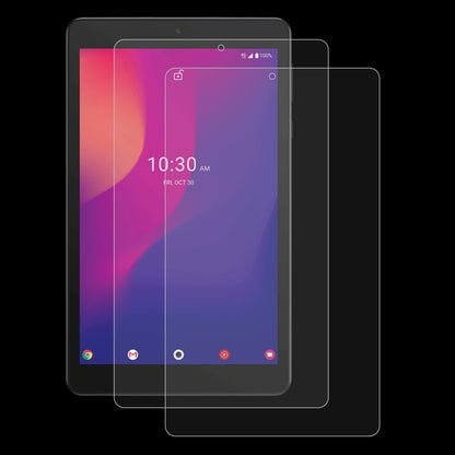 Tablet front tempered glass screen protector, clear fit with precise corner cutouts