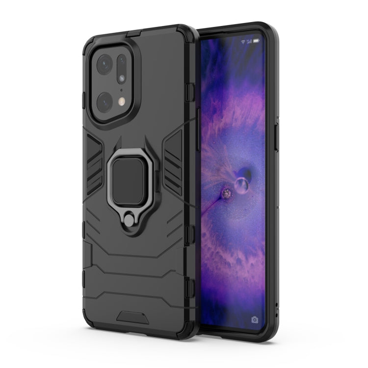 Magnetic ring phone case with TPU cover, black back with embedded ring holder