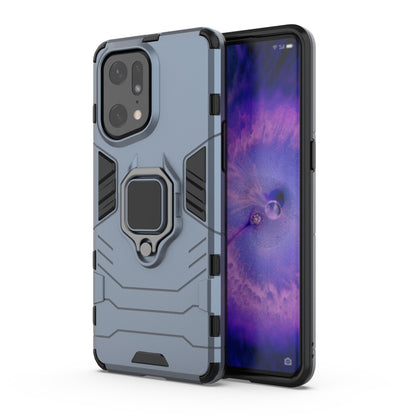 Magnetic ring phone case with TPU cover, light blue back with front cutouts and ring