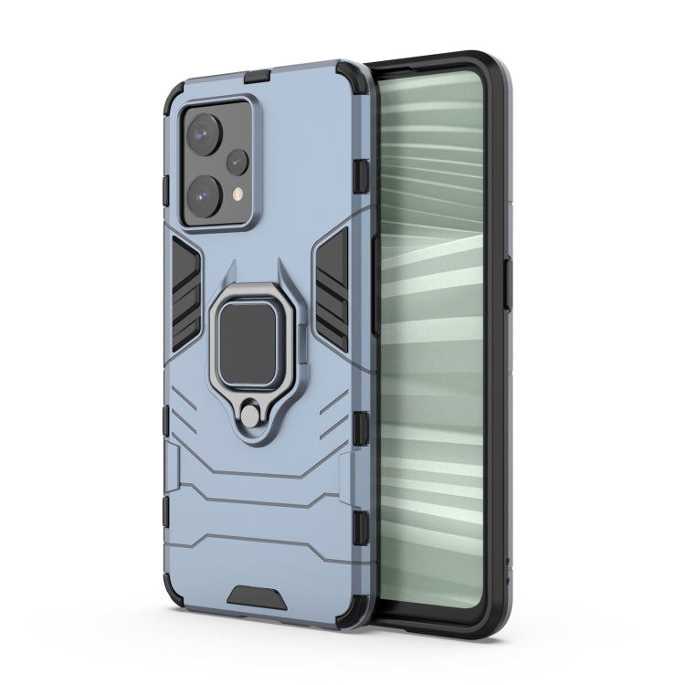Magnetic ring phone case with TPU cover, light blue back with silver ring stand