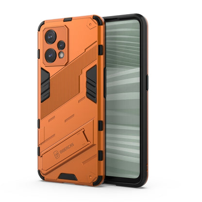 Rugged orange phone case with textured grip and camera cutout