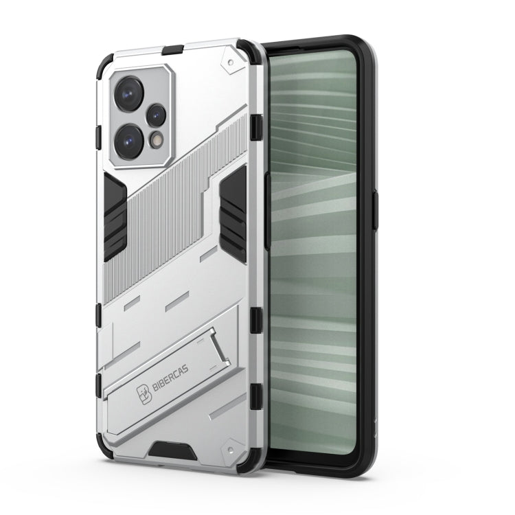 Rugged white phone case with raised corners and cutouts for camera and ports