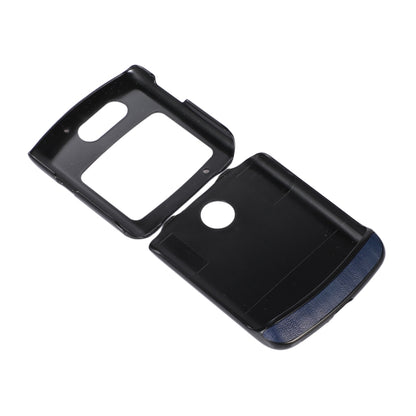 Black PU phone case with camera and flash cutouts, textured finish