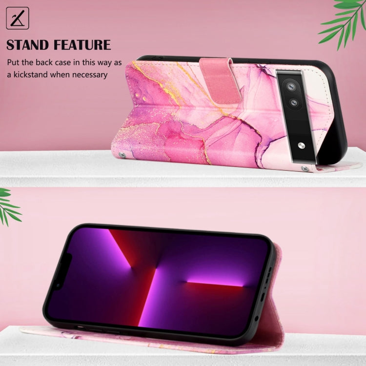 Marble-pattern flip leather wallet phone case with stand-style back support