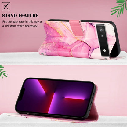 Marble-pattern flip leather wallet phone case with stand-style back support