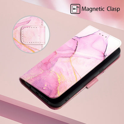 Marble-pattern flip leather wallet phone case with magnetic clasp closure