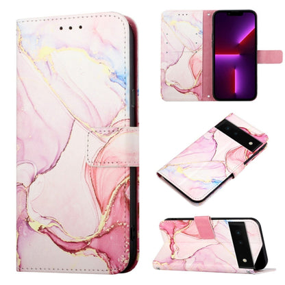 Light pink marble flip leather phone wallet case with card slots and magnetic closure
