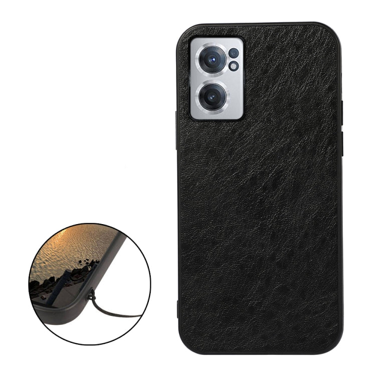 Shockproof phone case for OnePlus Nord CE 2 5G, black textured back with raised edges