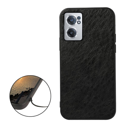 Shockproof phone case for OnePlus Nord CE 2 5G, black textured back with raised edges
