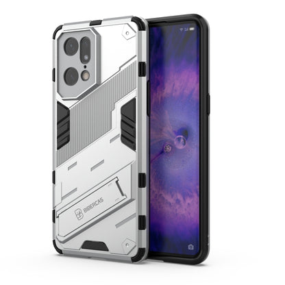 Rugged TPU shockproof phone case with invisible holder, white