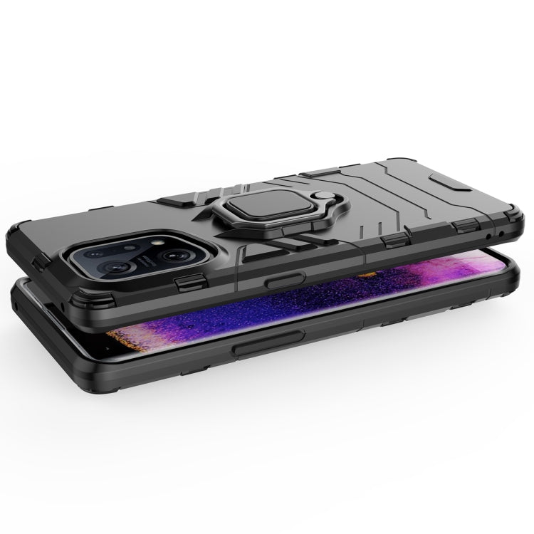 Rugged phone case with magnetic ring holder and textured edge protection