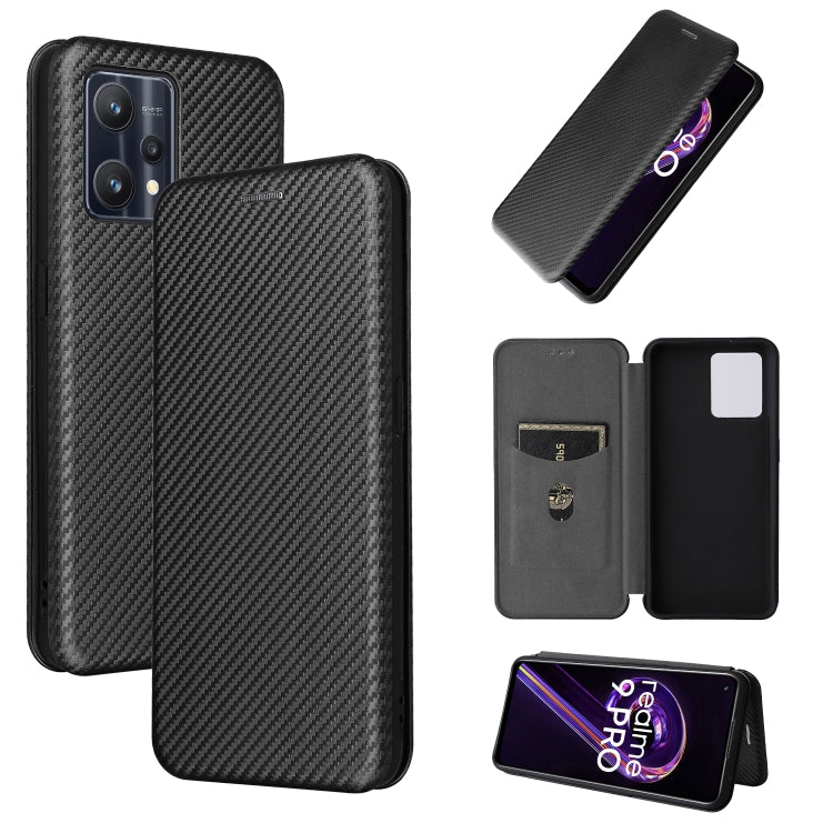 Magnetic phone case with carbon fiber texture, dark gray/black finish