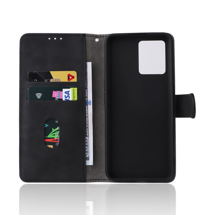Black folio phone case open view with card pocket and smooth inner shell