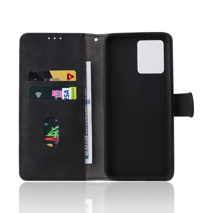 Black folio phone case open view with card pocket and smooth inner shell