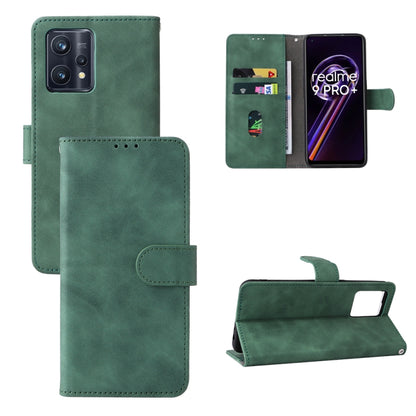 Green folio leather phone case with magnetic closure, card slot, and stand view