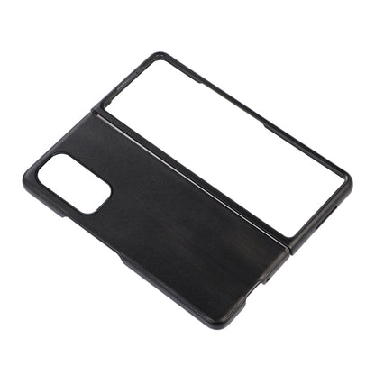 Black textured PU phone case for Xiaomi Mi Mix Fold, front and back ports visible.