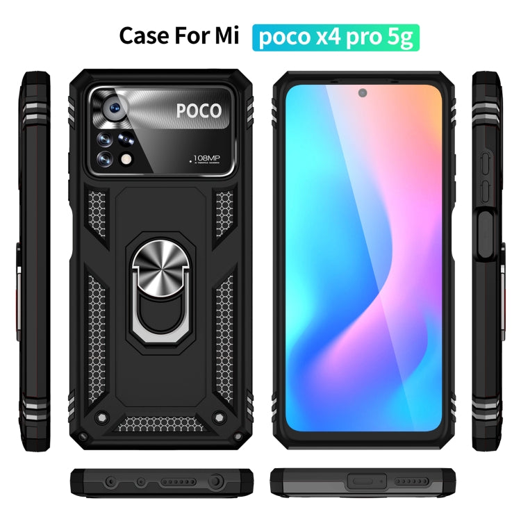 Phone case set with metal ring kickstand, black case with side buttons and screen openings
