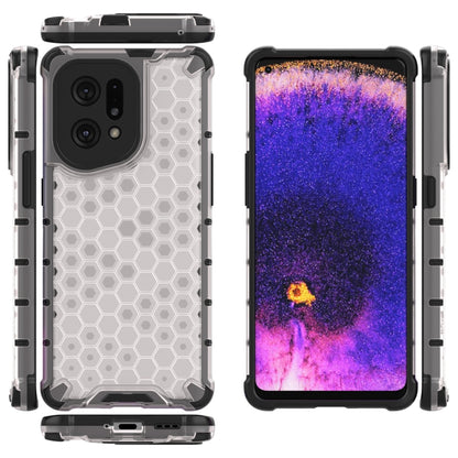 White honeycomb shockproof phone case, back and side protection in one view