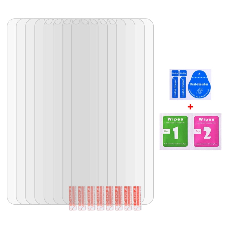 50-pack tempered glass screen protector films with cleaning wipes and installation cards