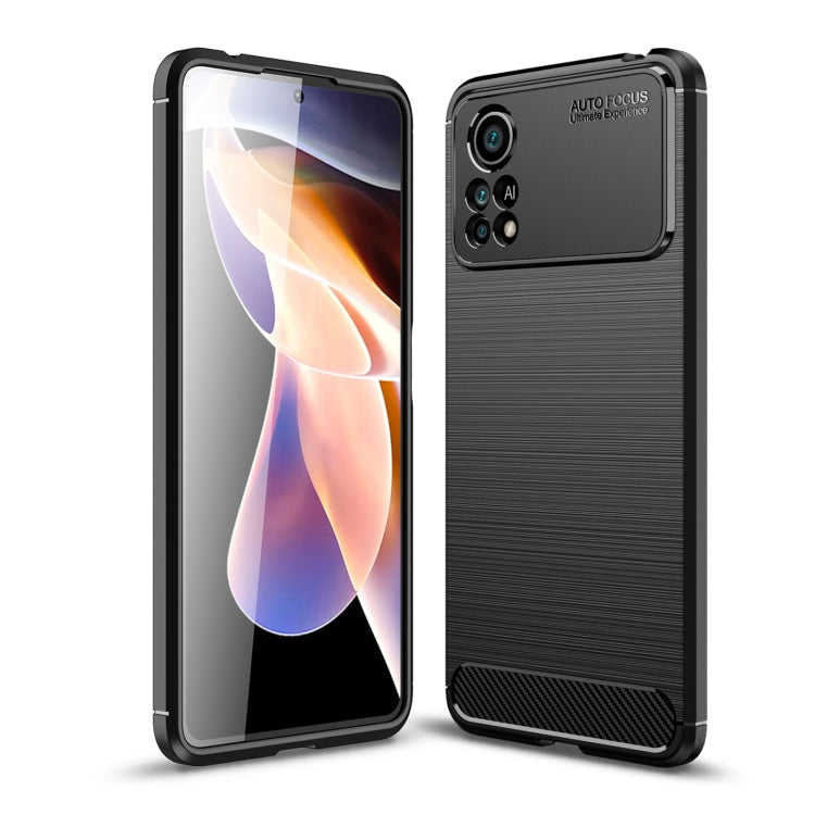 Black brushed carbon fiber texture TPU phone case with precise camera and port cutouts