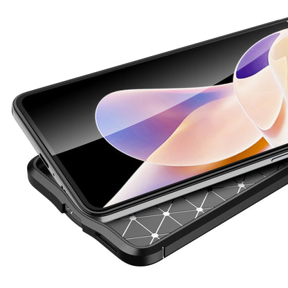 Black TPU phone case with raised front lip for screen protection and side buttons